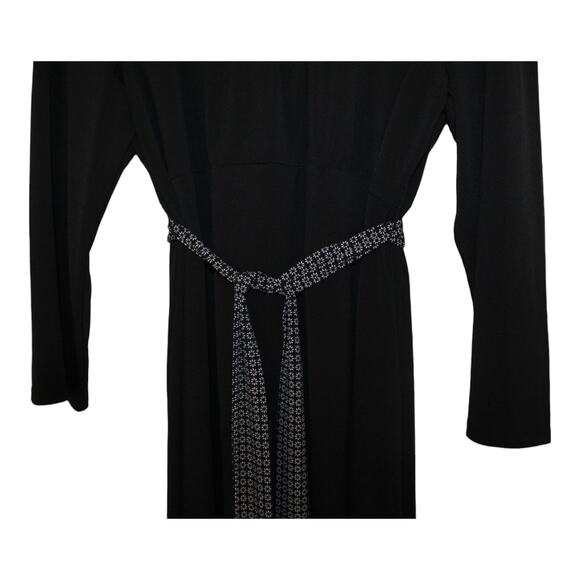 Two Hearts Maternity Dress Black Tie Around Waste‎ Size Large - Picture 3 of 6